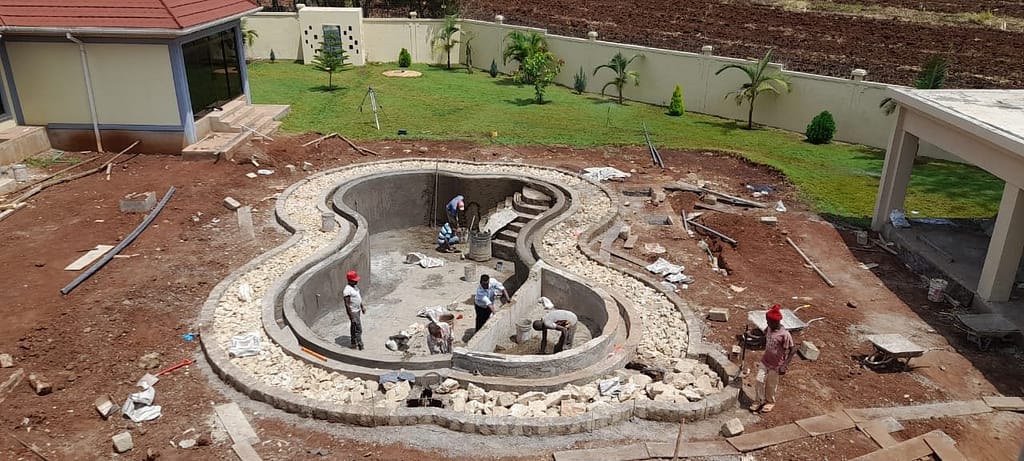 swimming under construction